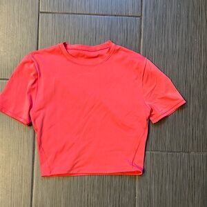 Vibrant Red Cropped T-Shirt